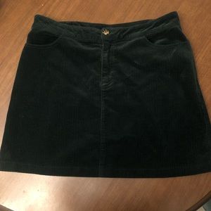 Dark Green Corduroy Skirt Plus Size